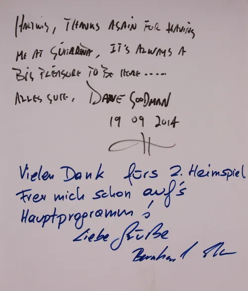 Dave Goodman u. Bernhard Steiner Gästebuch